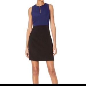 Sam Edelman pencil skirt sleeveless dress size 14 NWT Navy/black